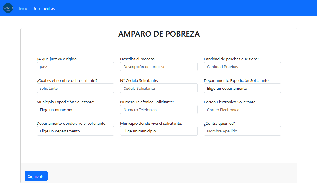 Vista de documentos generados